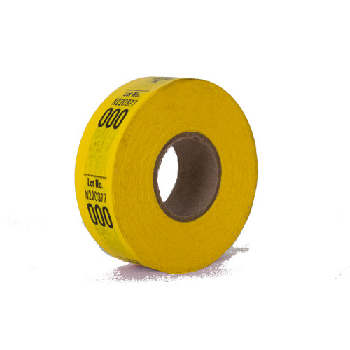 Inventory Sticker Roll, 1 Thru 200, Yellow-ID# 0134