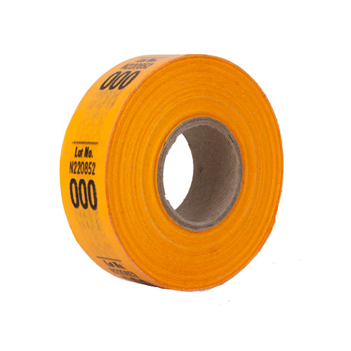 Inventory Sticker Roll, 1 Thru 500, Bright Orange-ID# 0133