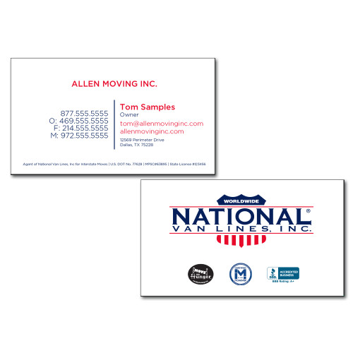 Text Co-branded Business Cards,-