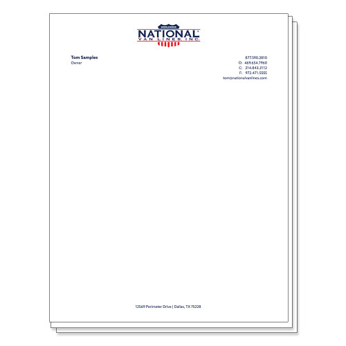 Personalized Staff Letterhead-