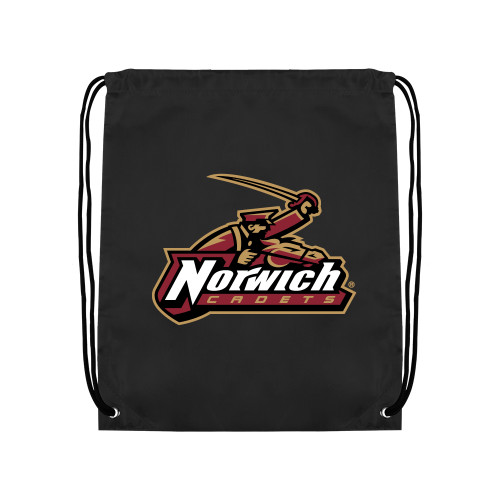 Black Drawstring Backpack-Primary Mark