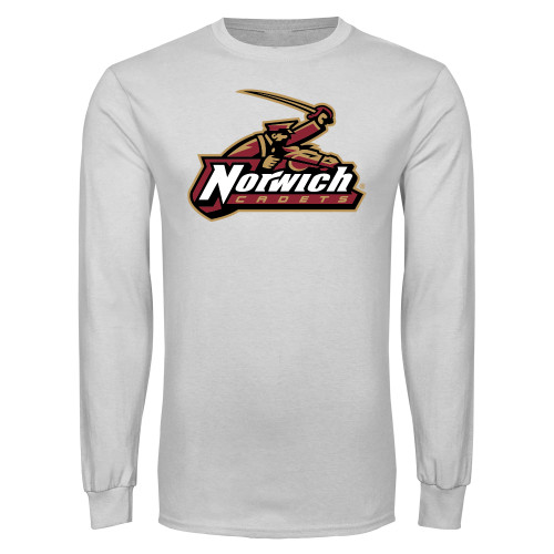 White Long Sleeve T Shirt-Primary Mark