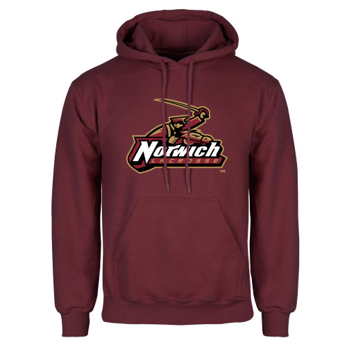 Maroon Fleece Hoodie-Lacrosse