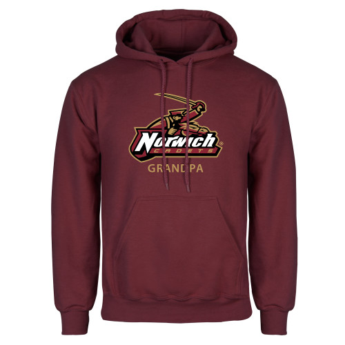 Maroon Fleece Hoodie-Grandpa