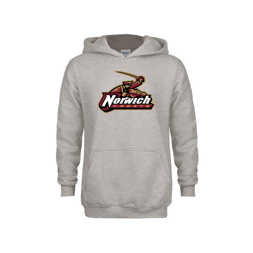 Youth Grey Fleece Hood-Primary Mark