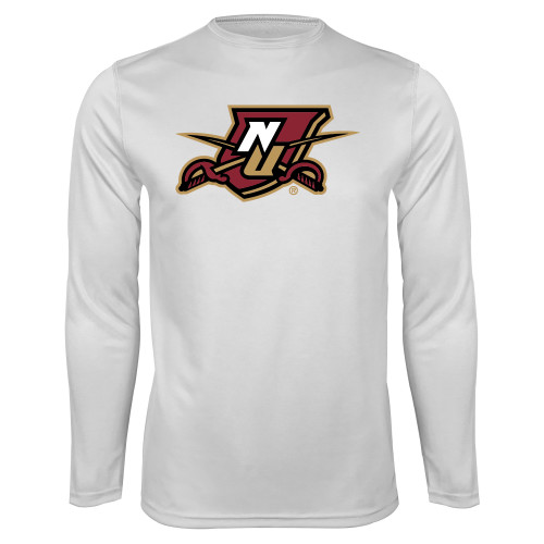 White Performance Long Sleeve Shirt-NU Shield