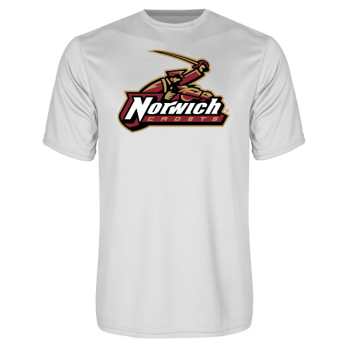 White Performance Tee-Primary Mark