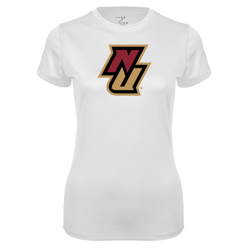 Womens White Performance Tee-NU
