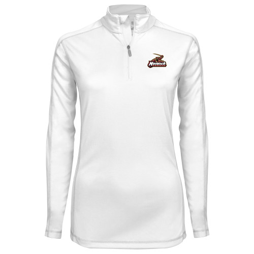 Syntrel Womens White Interlock 1/4 Zip-Primary Mark