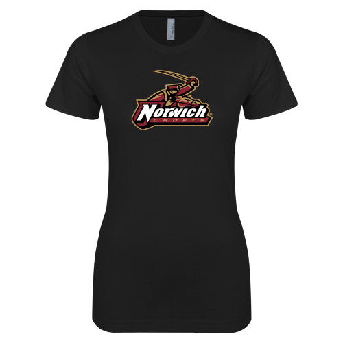 Next Level Womens Black Boyfriend Tee-Primary Mark