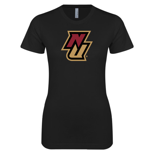 Next Level Womens Black Boyfriend Tee-NU