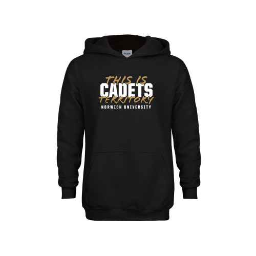 Youth Black Fleece Hoodie-Norwich - This is Cadets Territory