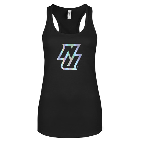Next Level Womens Black Racerback Tank -NU  Foil