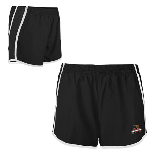 Womens Black/White Team Short-Primary Mark