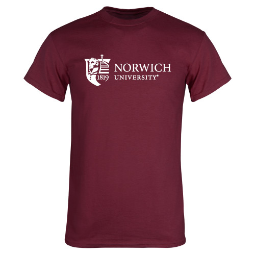 Maroon T Shirt-University Mark Flat