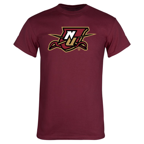 Maroon T Shirt-NU Shield
