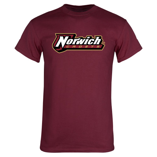 Maroon T Shirt-Norwich Wordmark