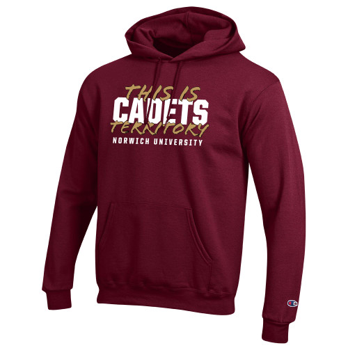 Champion Maroon Fleece Hoodie-Norwich - This is Cadets Territory