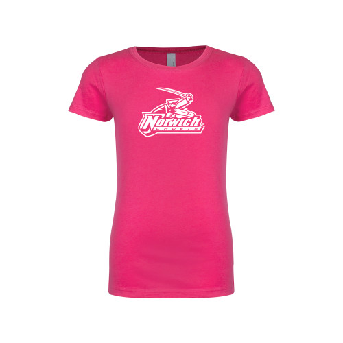 Next Level Girls Fuchsia Fashion Fit T Shirt-Primary Mark