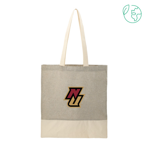 Split Recycled Grey Cotton Twill Convention Tote-Primary Mark