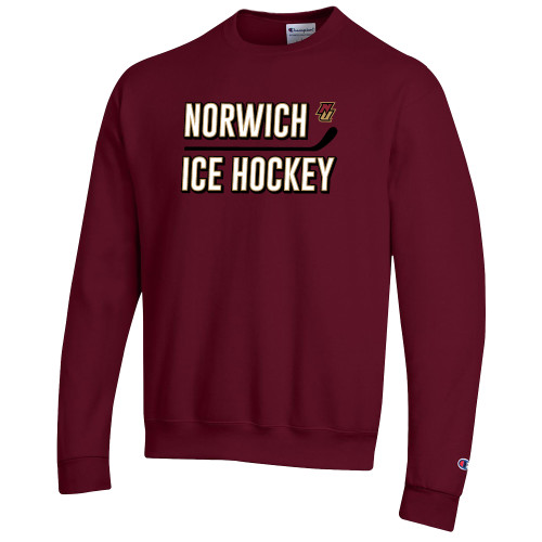 Champion Maroon Fleece Crew-Norwich Ice Hockey