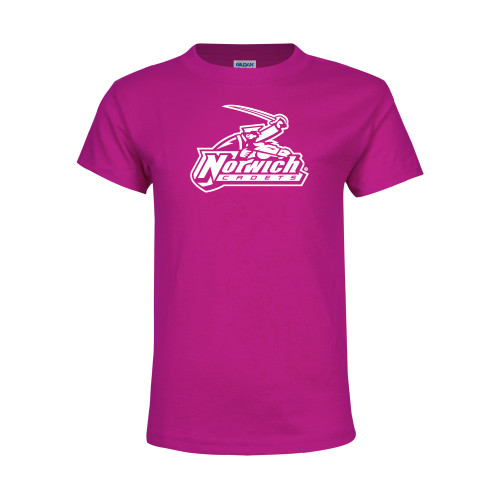 Youth Hot Pink T Shirt-Primary Mark