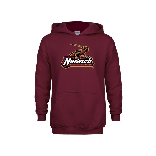 Youth Maroon Fleece Hoodie-Soccer