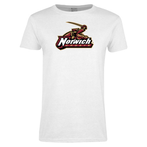 Womens White Short Sleeve Tee-Primary Mark