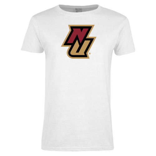 Womens White Short Sleeve Tee-NU