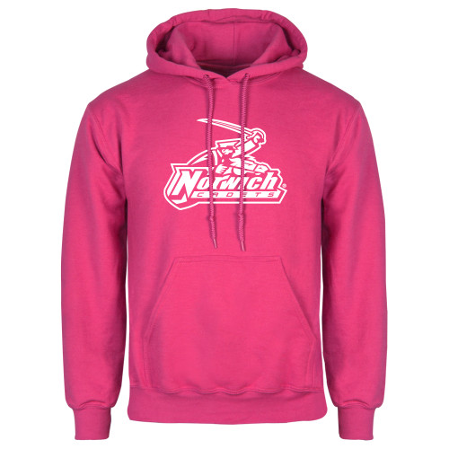 Womens Fuchsia Fleece Hoodie-Primary Mark
