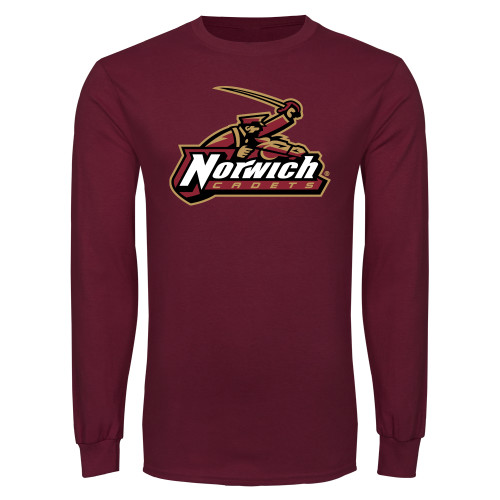 Maroon Long Sleeve T-Shirt-Primary Mark