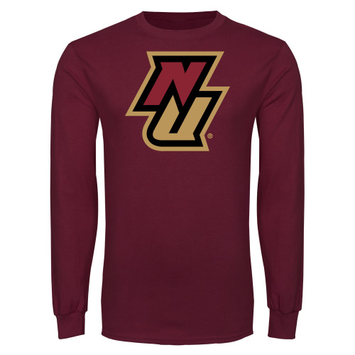 Maroon Long Sleeve T-Shirt-NU