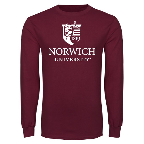 Maroon Long Sleeve T-Shirt-University Mark