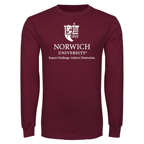 Maroon Long Sleeve T-Shirt-University Mark