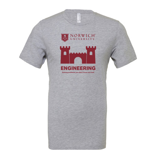Bella + Canvas Heather Grey CVC T Shirt-Engineering Norwich