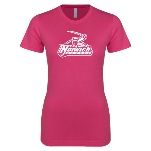 Next Level Womens Fuchsia Boyfriend Tee-Primary Mark