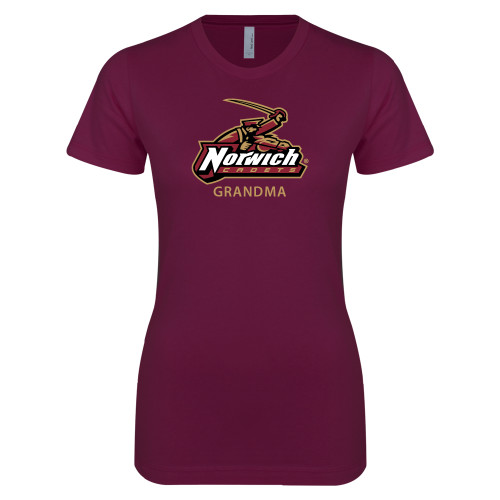 Next Level Womens Maroon Boyfriend Tee-Grandma