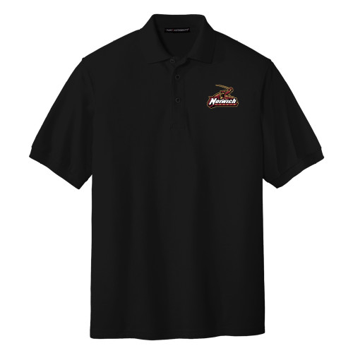 Black Silk Touch Polo-Primary Mark