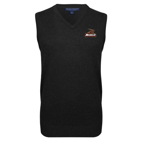 Black VNeck Sweater Vest-Primary Mark