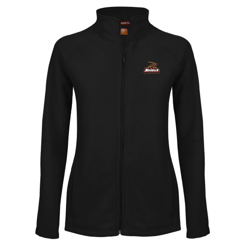 Womens Black Fleece Full Zip Jacket-Primary Mark