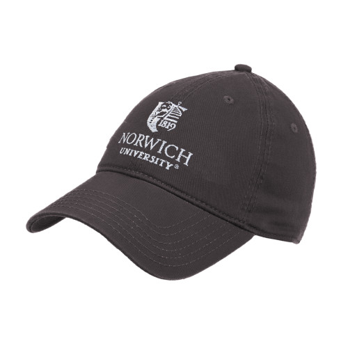 Charcoal Unstructured Adjustable Low Profile Hat-University Mark