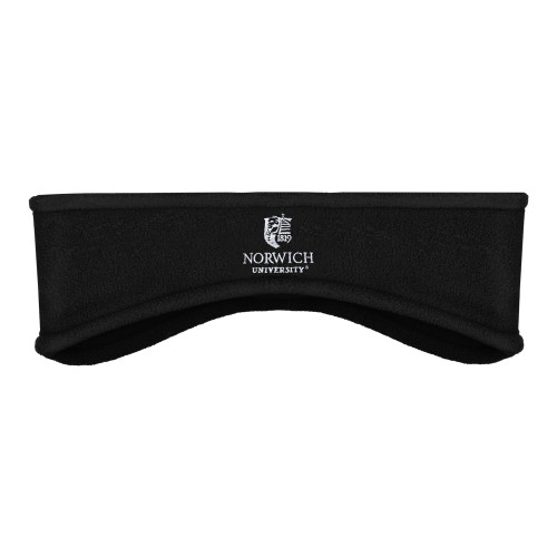 Black Stretch Fleece Headband-University Mark