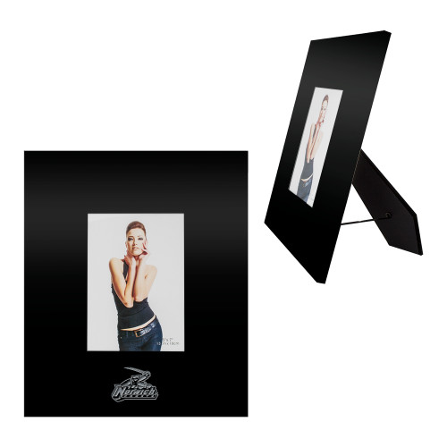 Black Metal 5 x 7 Photo Frame-Primary Mark  Engraved