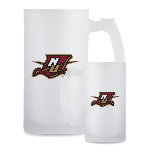 Full Color Decorative Frosted Glass Mug 16oz-NU Shield