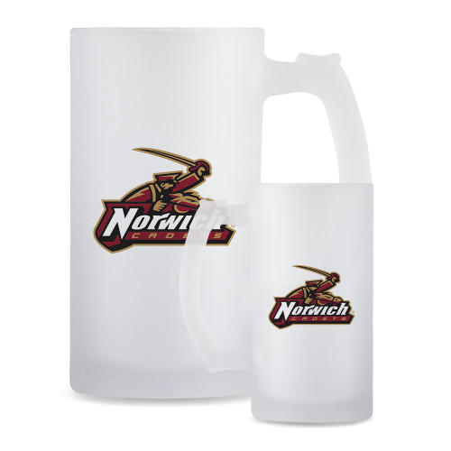 Full Color Decorative Frosted Glass Mug 16oz-Primary Mark