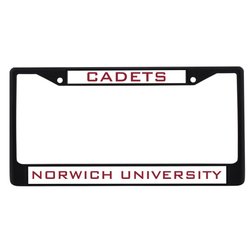 Metal License Plate Frame in Black-Cadets