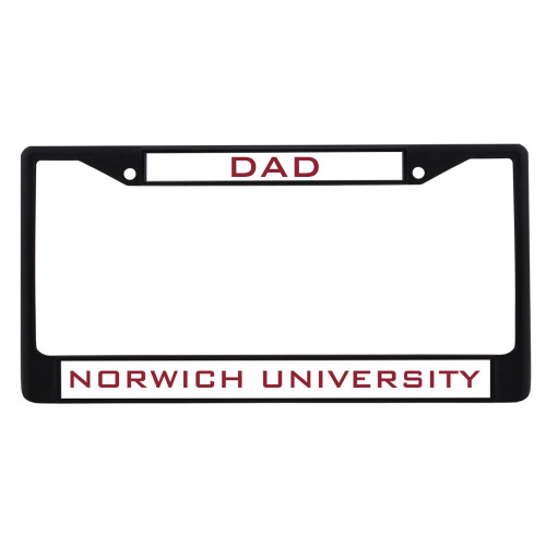 Dad Metal License Plate Frame in Black-Dad