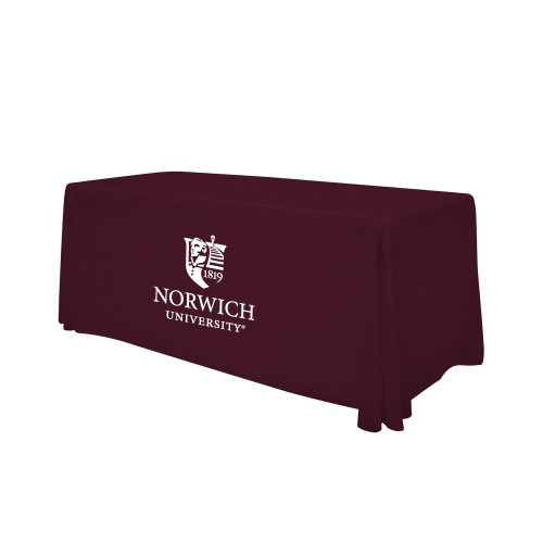 Maroon 6 foot Table Throw-University Mark