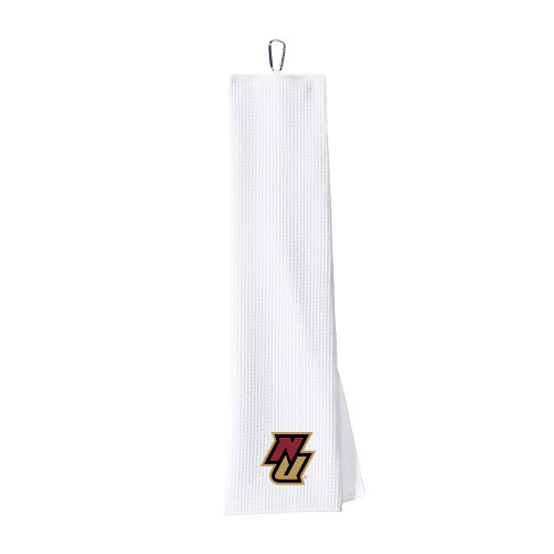  White Waffle Microfiber Golf Towel - NU