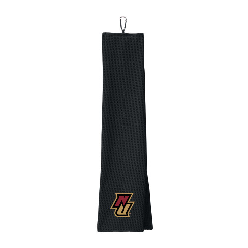  Black Waffle Microfiber Golf Towel - NU